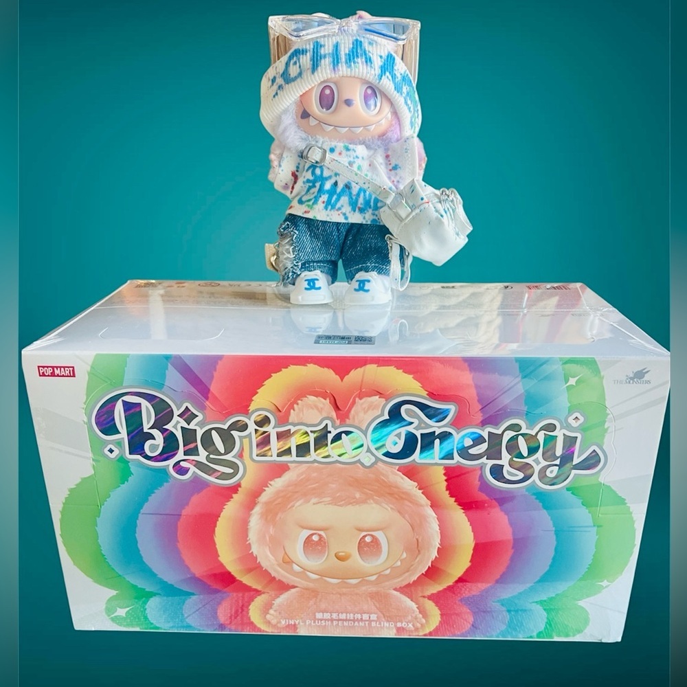 Pop Mart Labubu Big Into Energy Vinyl Plush Pendant Full Whole Set 6 Blind Box - Picture 2 of 7
